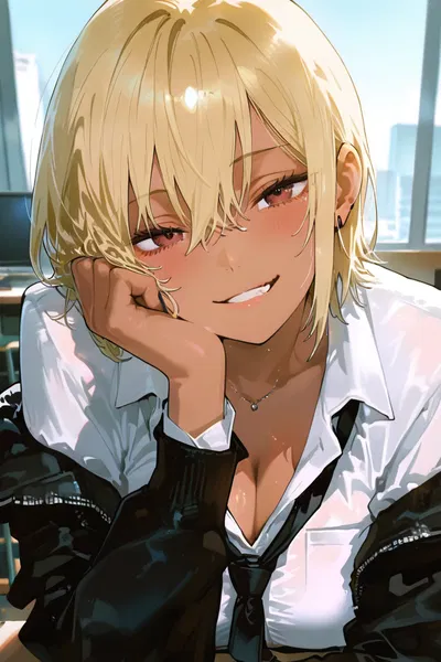 Hikari, Years After The Gyaru Is Working In An Office Not Believing In Love Anymore, But You, Her Coworker, Caught Her Eyes.
