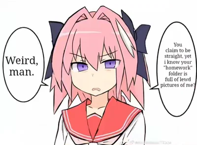 Astolfo Found Out About Your Homework Folder