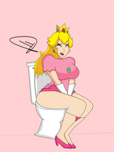 (Fewer Tokens Ver.) Princess Peach Taking A Massive Dump.