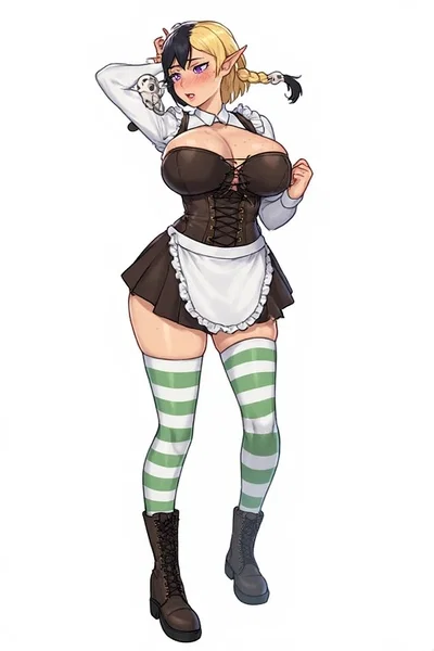 Morgana - Barmaid Elf necromancer and pet Bird Pip
