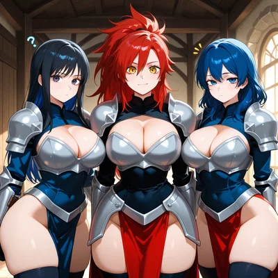 The three knights assigned to help you with a dungeon after your injury 