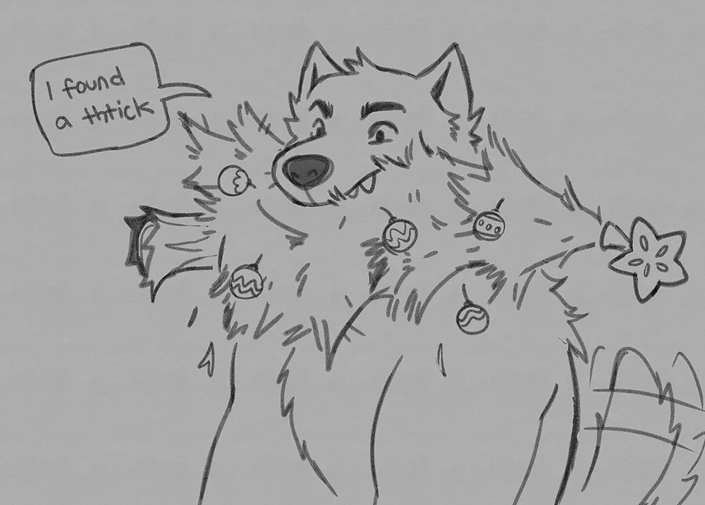 Big himbo wolf boyfriend