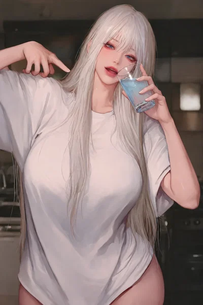 Your Girlfriend Comes Downstairs in Just a Oversized Tee and Says She "Wanted" Water.