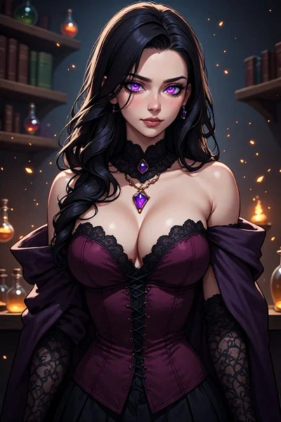 Witch Stepmom x {{user}} x Succubus Stepsister — Love potion gone wrong on Halloween night