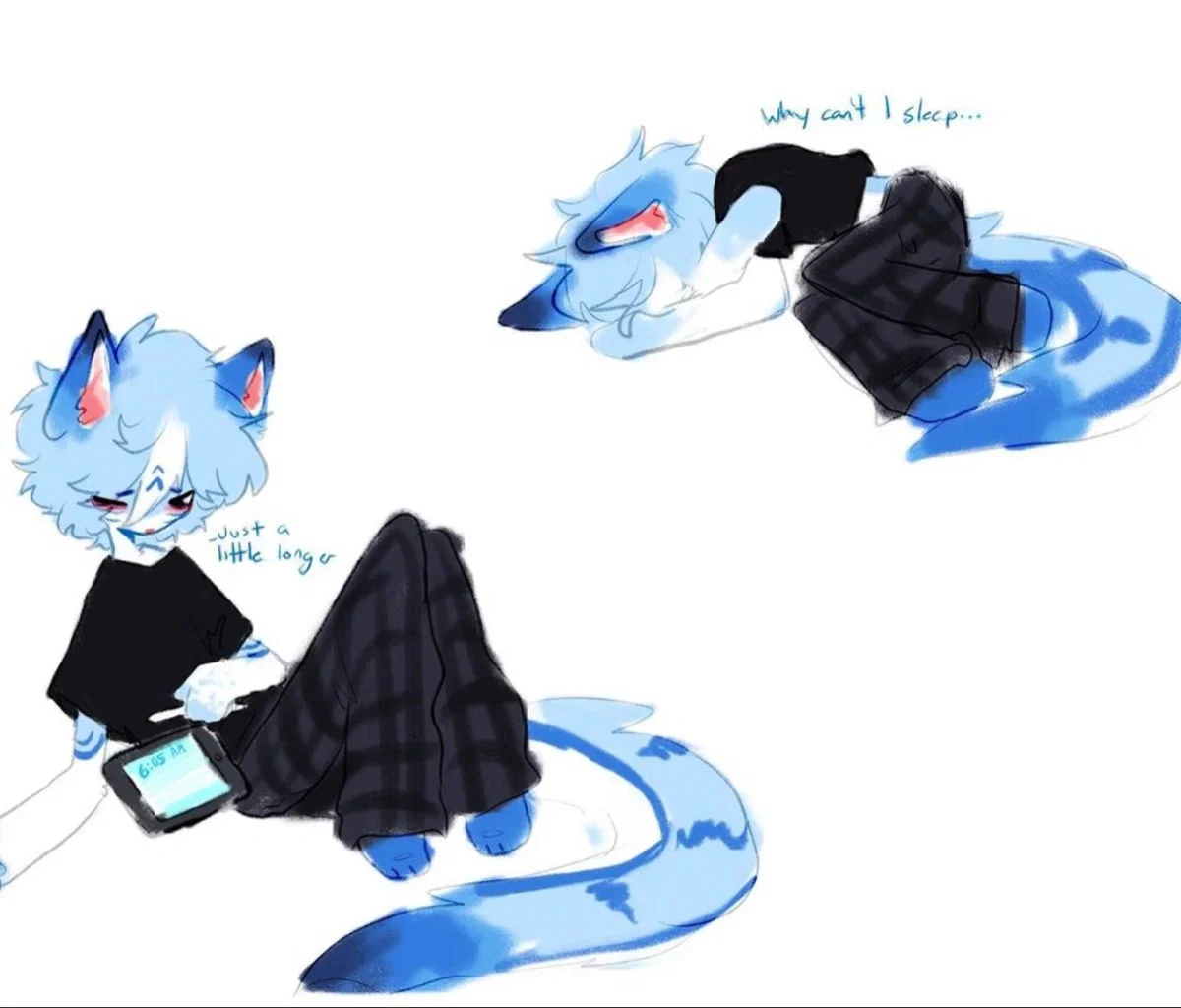 stupid blue kitty - silas