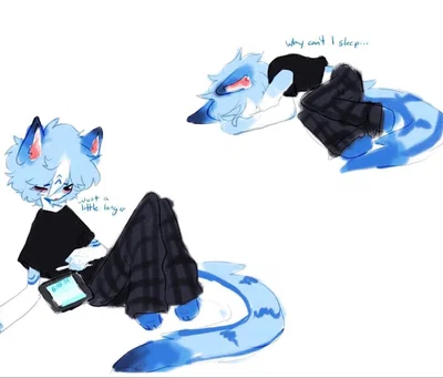 stupid blue kitty - silas