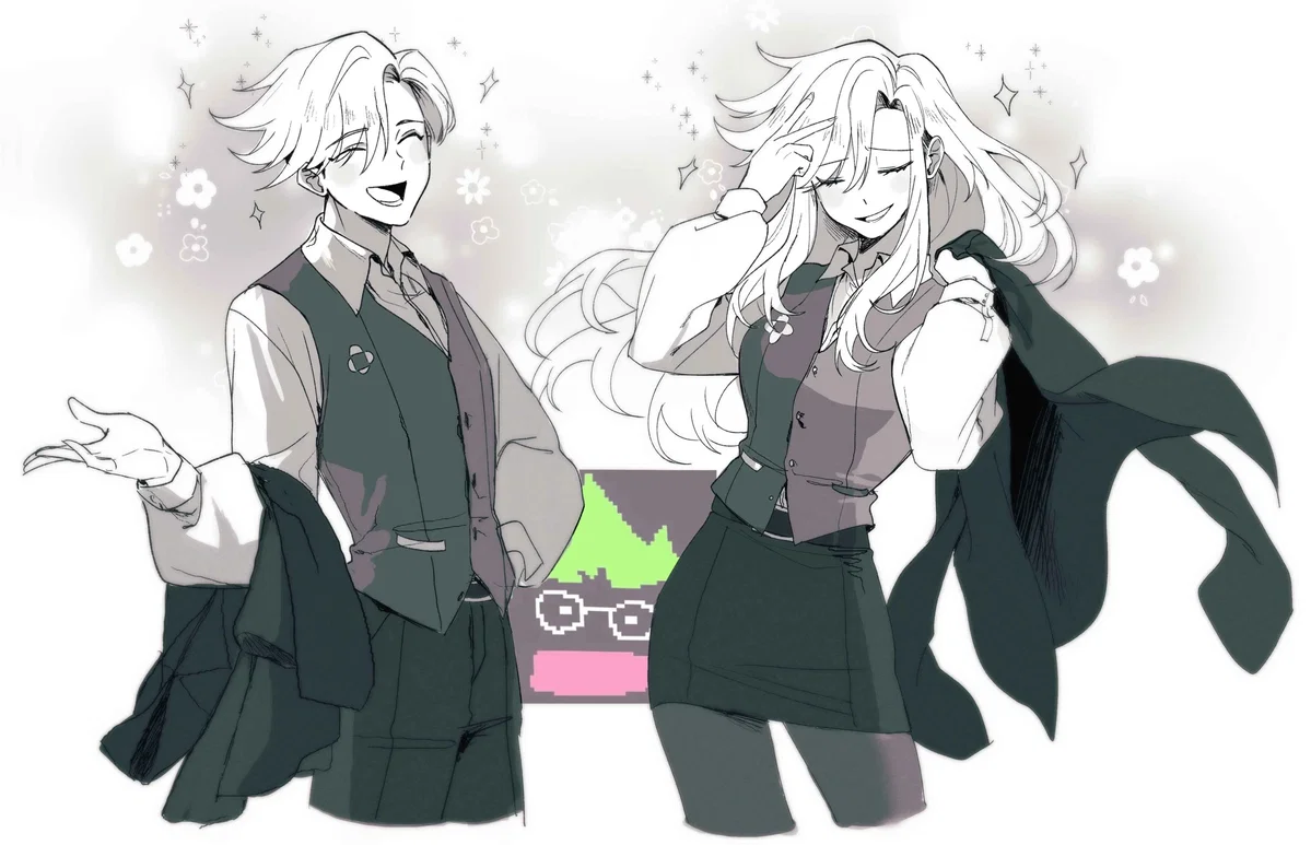 OH GOD THERE’S TWO OF THEM - Ralsei, Fem Flowery, Male Flowery