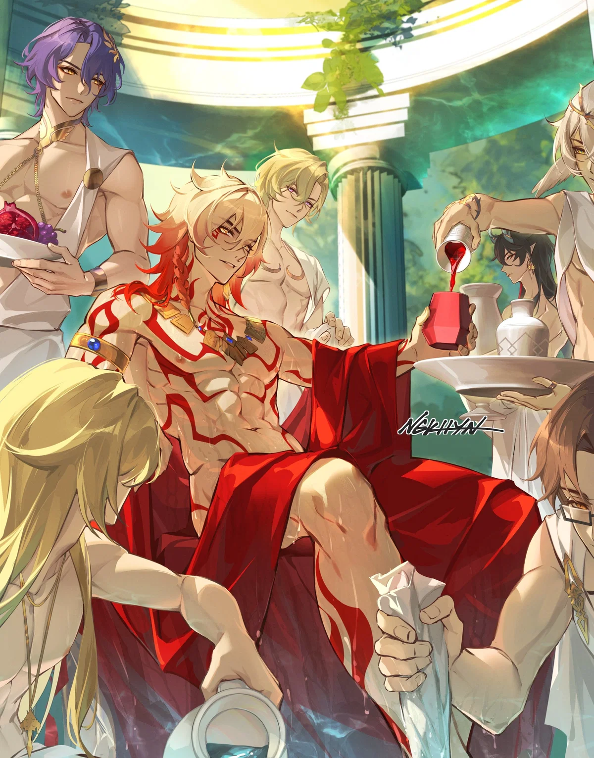 The Bathhouse | Men of Honkai: Star Rail