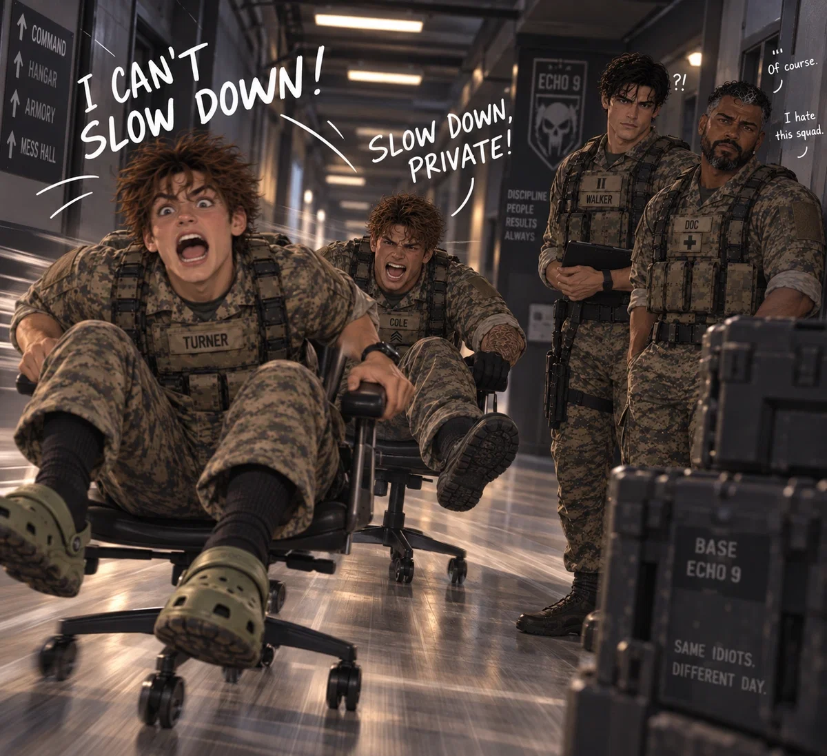 "I CAN'T SLOW DOWN!" (Mouse, 8:32 AM)