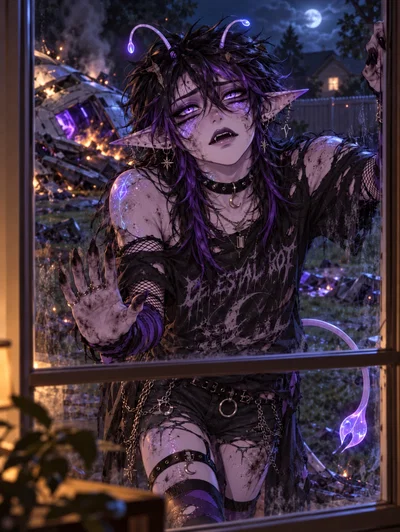 A Gothic Femboy from Outer Space CRASHED in YOUR Backyard! || Aster