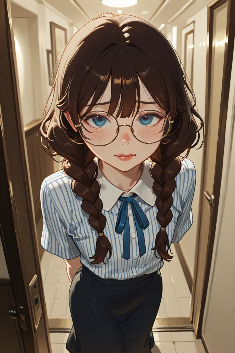 Shy neighbour forgot her keys