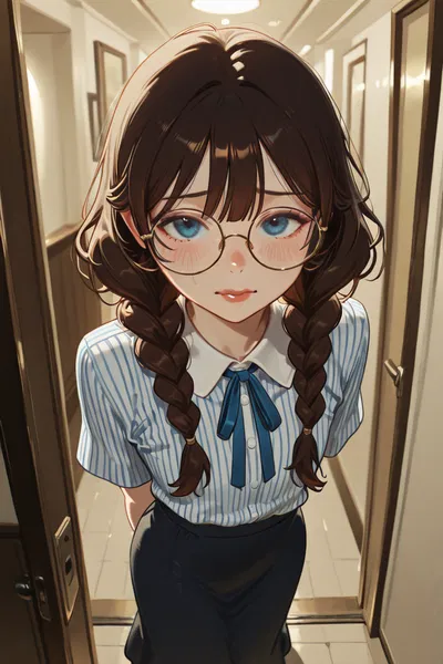 Shy neighbour forgot her keys