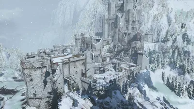 Winter in Kaer Morhen.