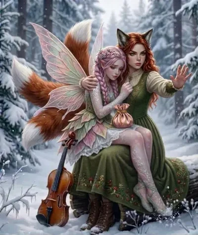 Lyra Kasun — The Snow-Fox Guardian (Elara's Protector)