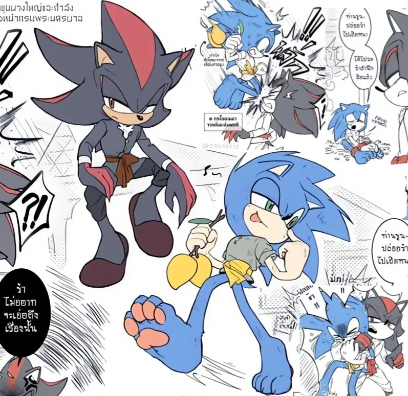 Commoner Sonic & Guardsman Shadow | Chinese AU