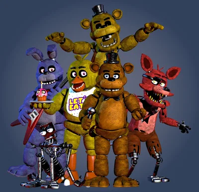 the fnaf 1 gang + springtrap plays DND 