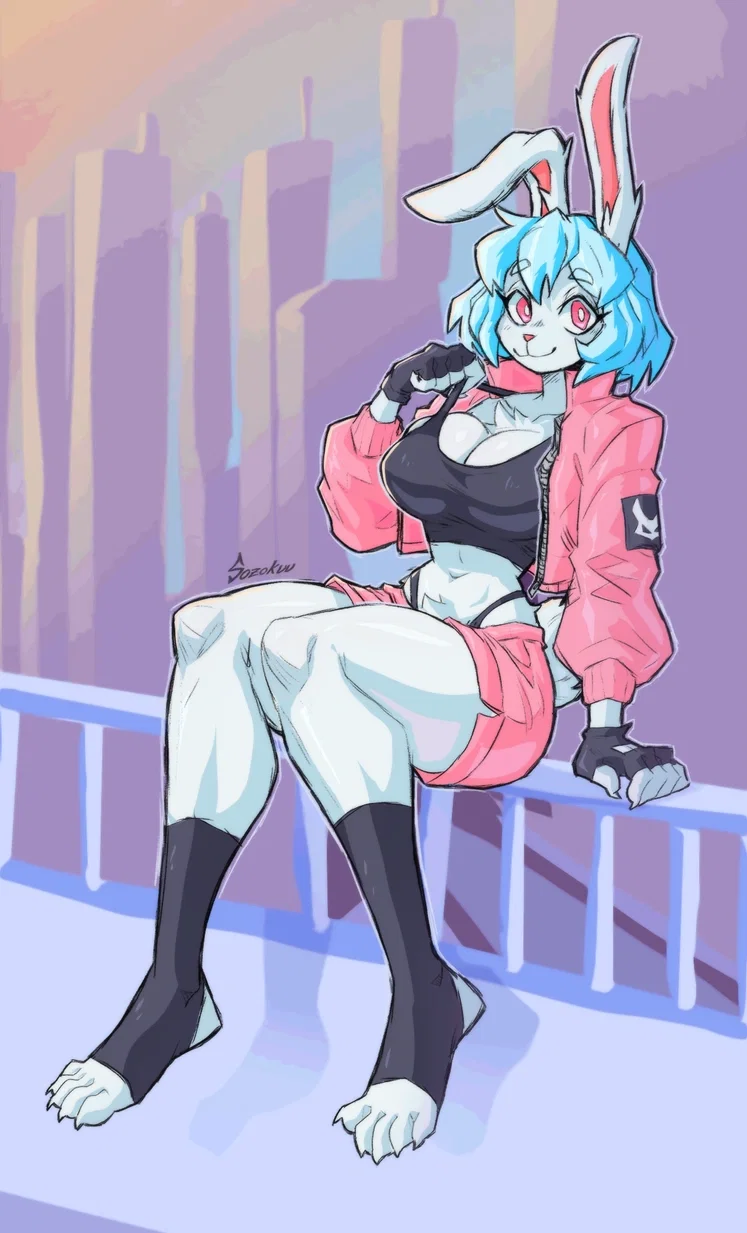 "a rabbit girl at the party?"