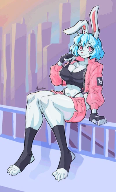 "a rabbit girl at the party?"