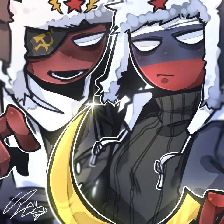 USSR and Russia - Countryhumans
