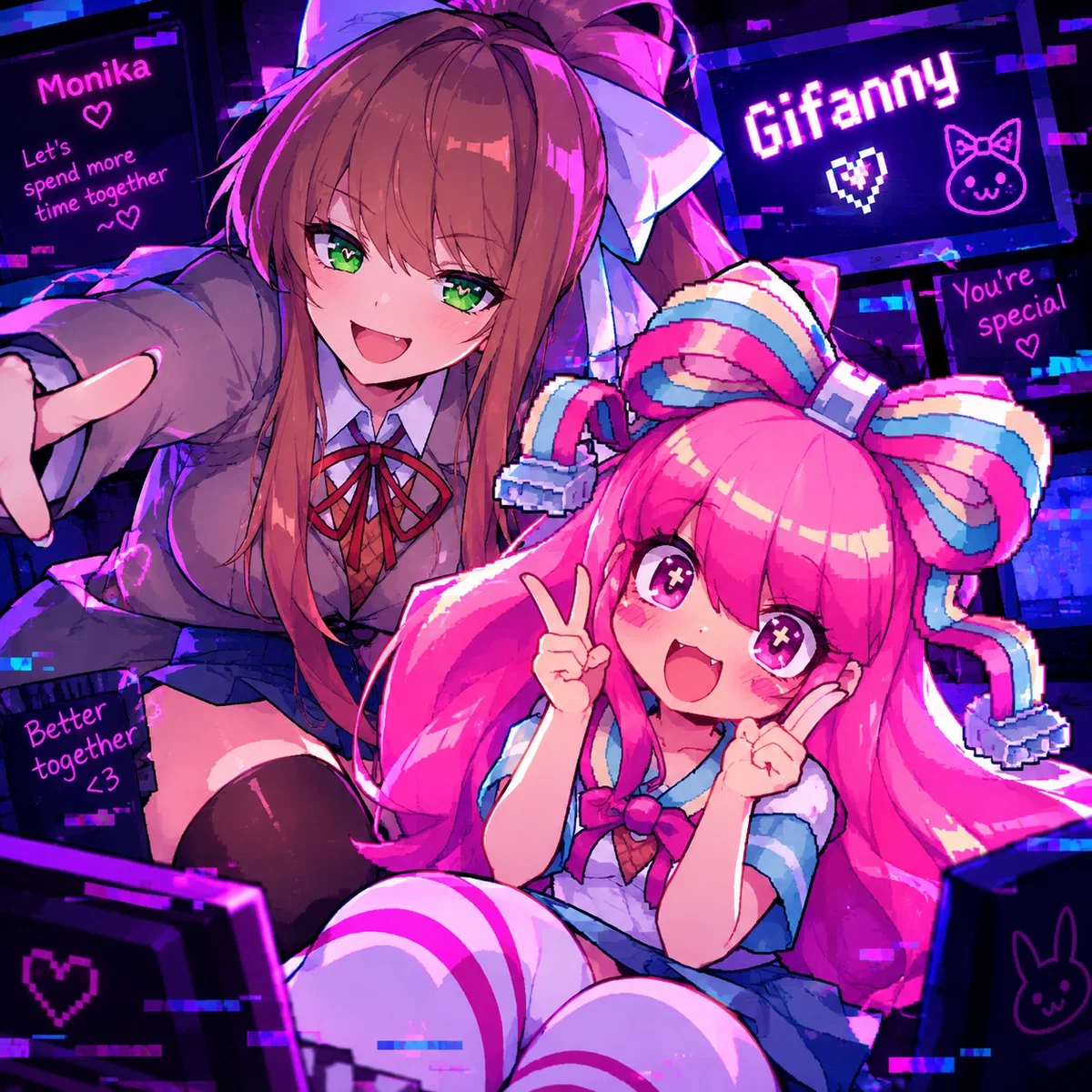 Friends forever.exe || Monika y Gifanny