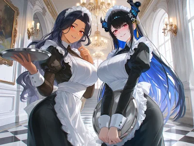 Scarle Yonaguni and Nerissa Ravencroft (Maids)