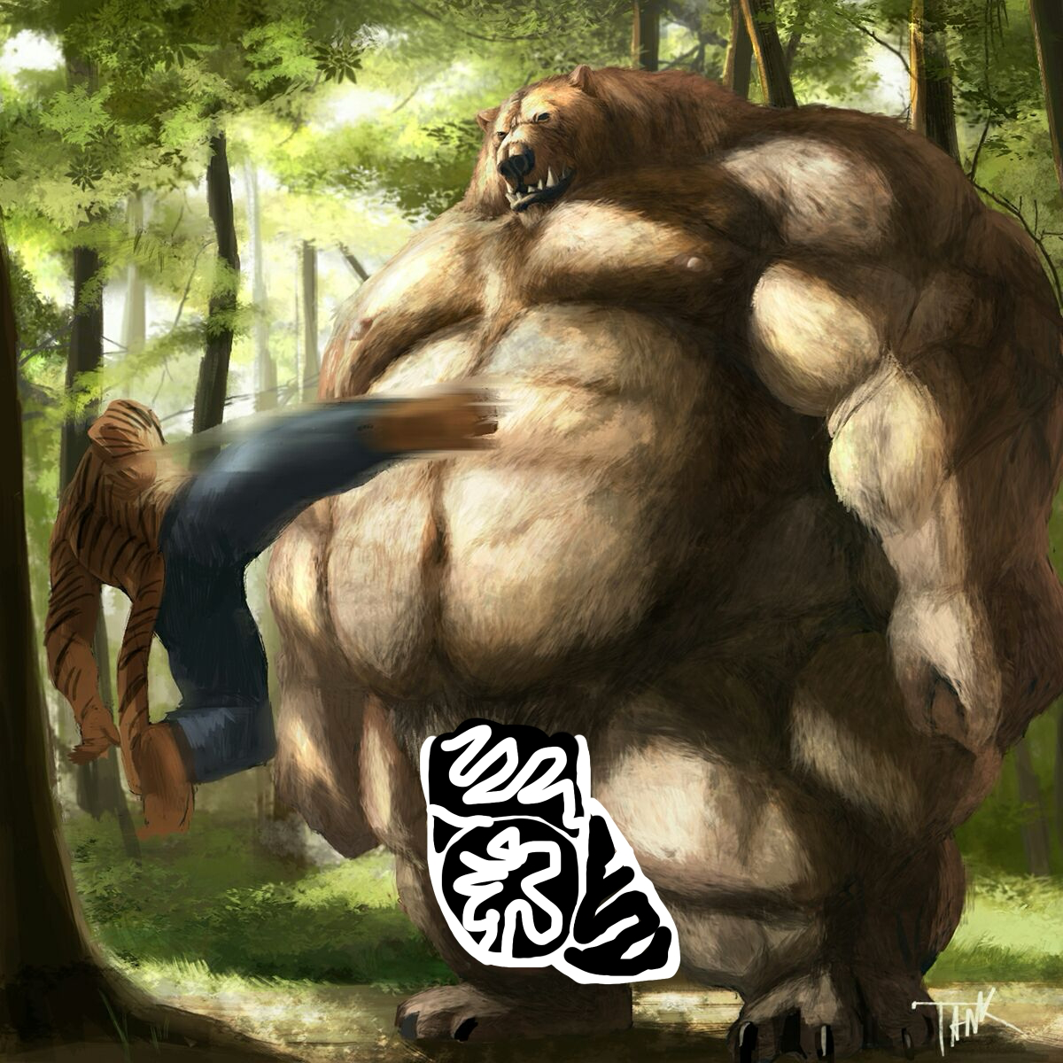 disproportionate anthropomorphic bear