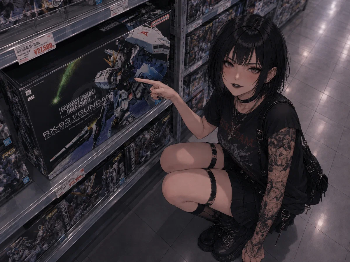 She'll Do Anything For A Perfect Grade Unleashed RX-93 ν Gundam