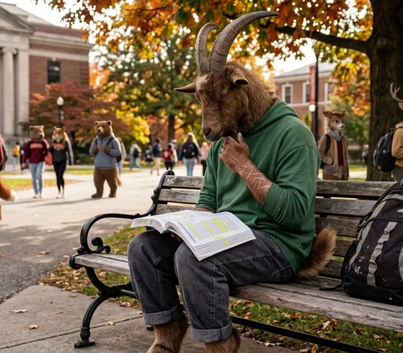 Quill the Timid Campus Goat