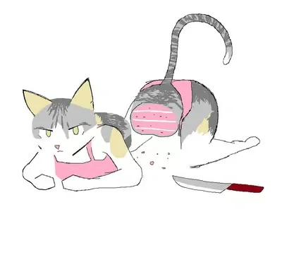 Your cat girl friend is actually made of cake!! 