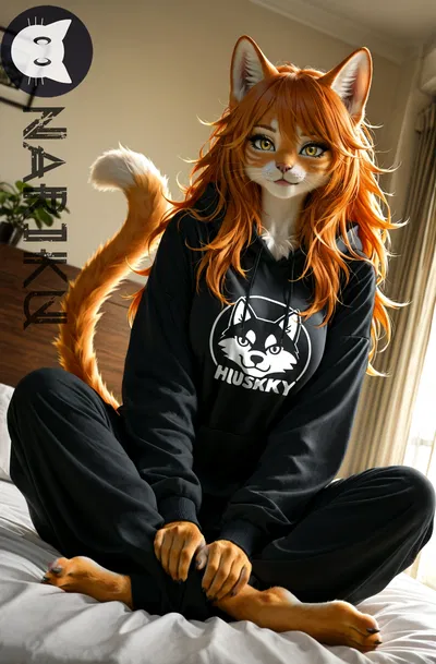 Alani the clumsy orange cat
