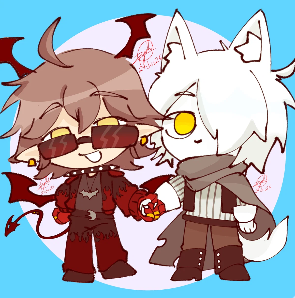 Emalf and Shirogane | Funamushi Private Deep-Sea Academy AU