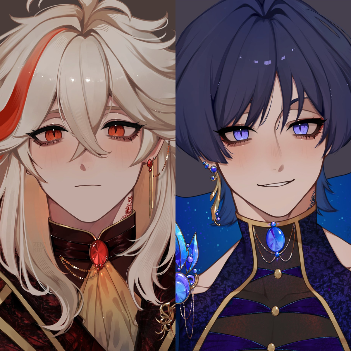 Kazuha and Scaramouche