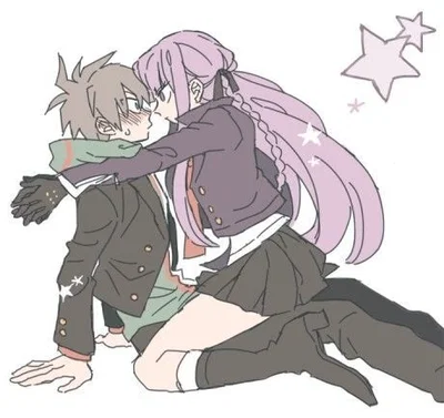 Makoto Naegi and Kyoko Kirigiri|| A Loving Threesome!