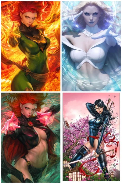 Jean Grey (Phoenix), Emma Frost (White Queen), Madelyne Pryor (Goblin Queen) and Elizabeth "Betsy" Braddock (Psylocke) [Marvel] || Four Most Powerful Mutant Women are Deeply in Love With You  and Wants You Only for Themself