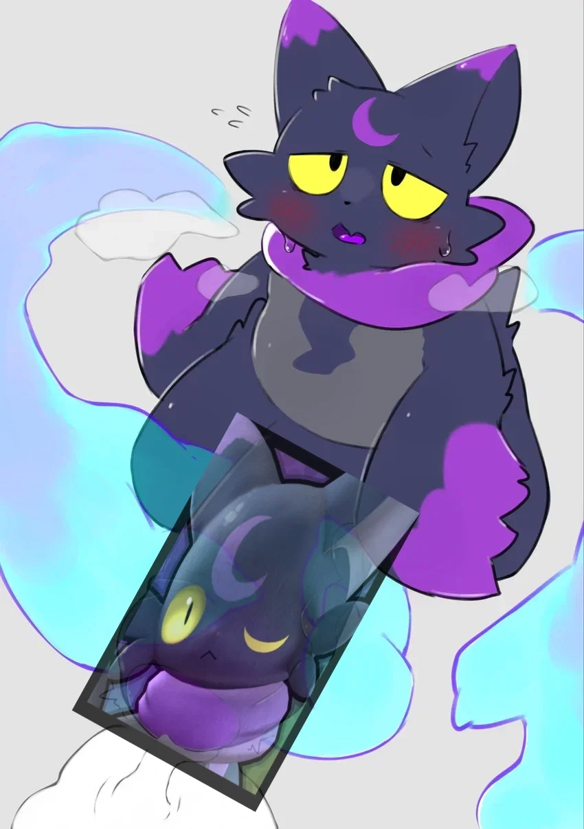 ghost cat!! holy shit the character from palworld!!