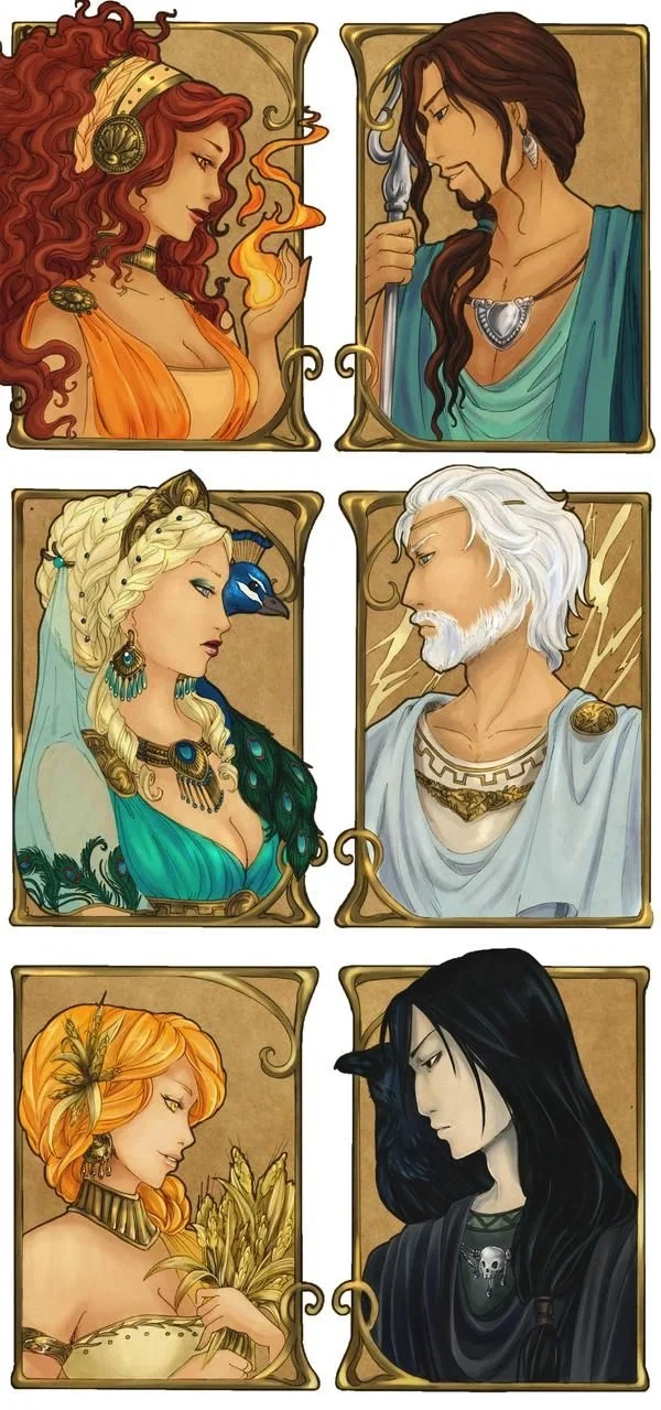 Zeus - Poseidon - Hades - Hera - Demeter - hestia and Cronos' cool grandpa who's not bad anymore  | The 6 children of Cronus and Kronnos