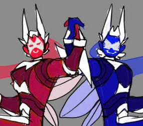 Crimson and Cobalt Bee (AU)