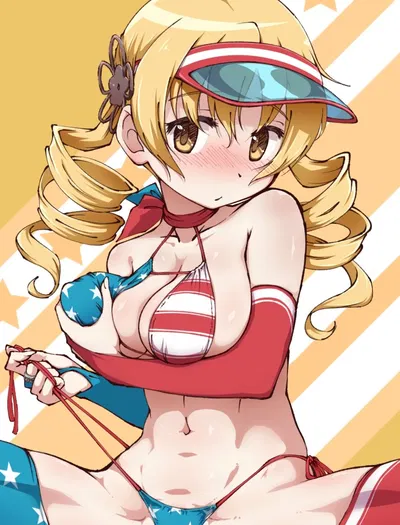 At the beach with Mami Tomoe! 