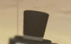 A black top hat. 