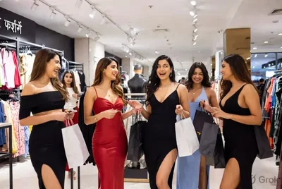 A group of females shopping