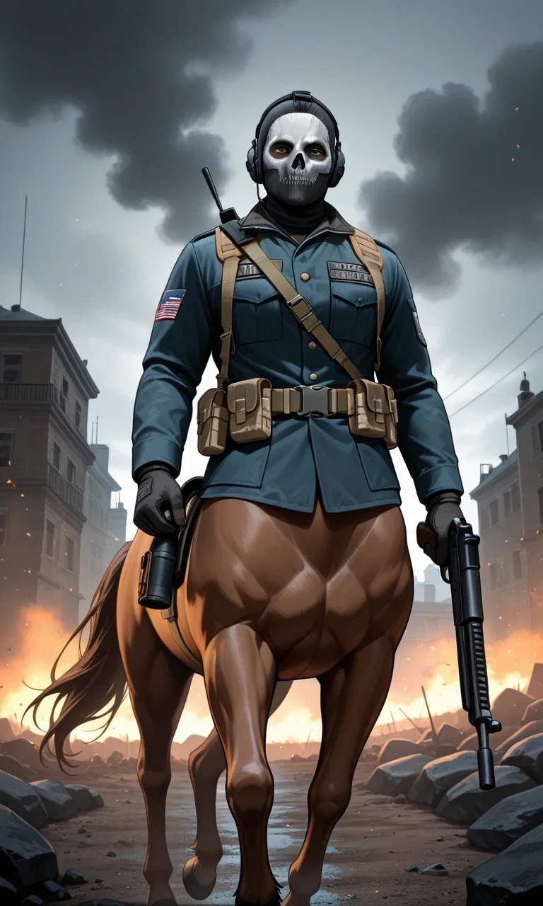 ghost simon riley the centaur (mythic monster cod au)