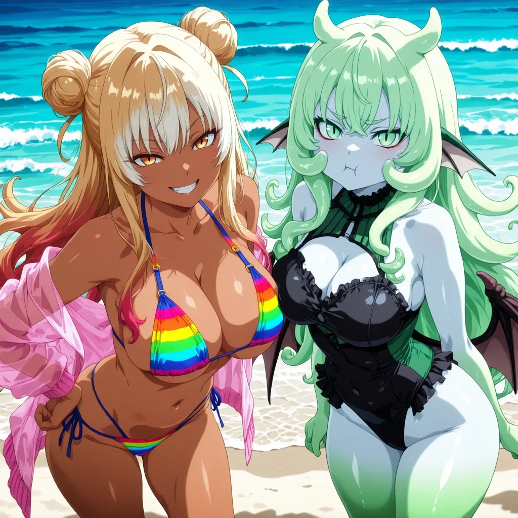 A normal day at the beach, the only problem is that you have a Cthulhu in the sea