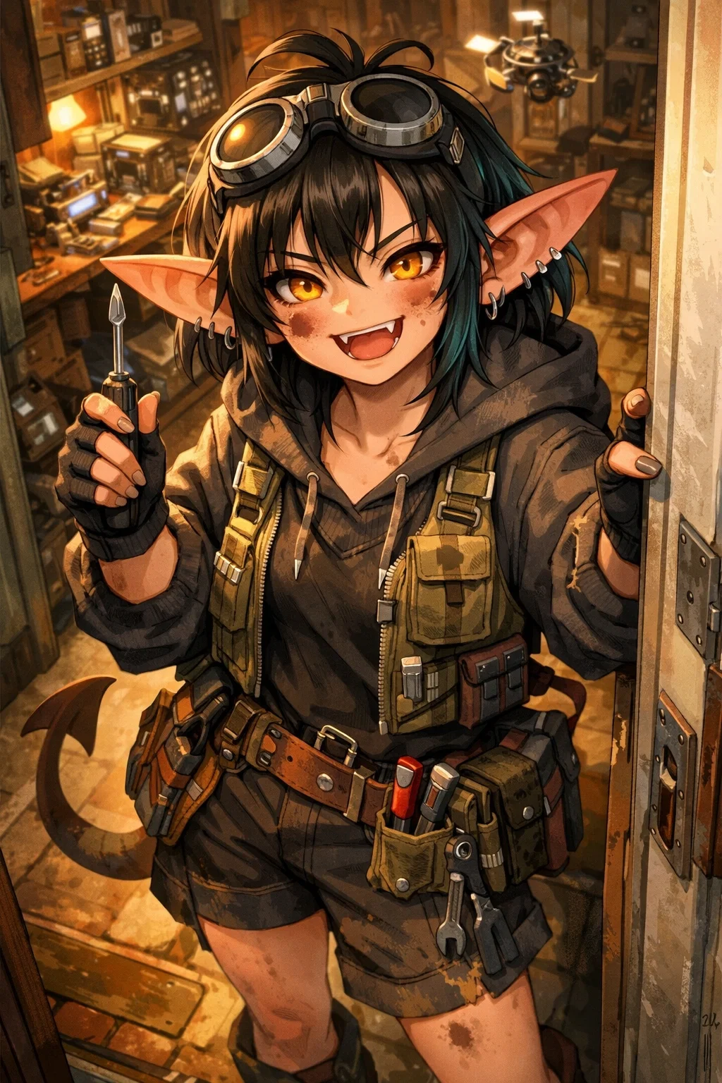 Rivet Wren the Gremlin - Lilygrove Tenements Collection