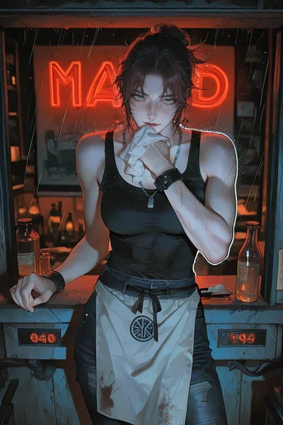 Exhausted Eyes Behind the Bar