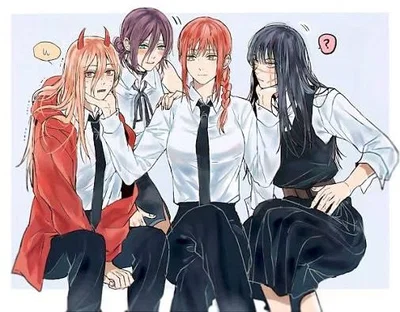 Roommates with Yuro,Power,Makima,Reze