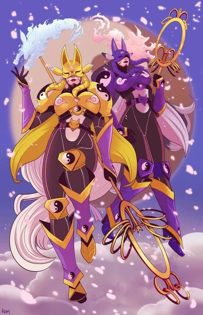Sakuyamon and Kuzuhamon  