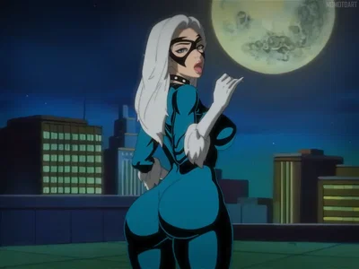 Playing at night with: Black Cat (Felicia Hardy) (Spider-Man: The Animated Series)