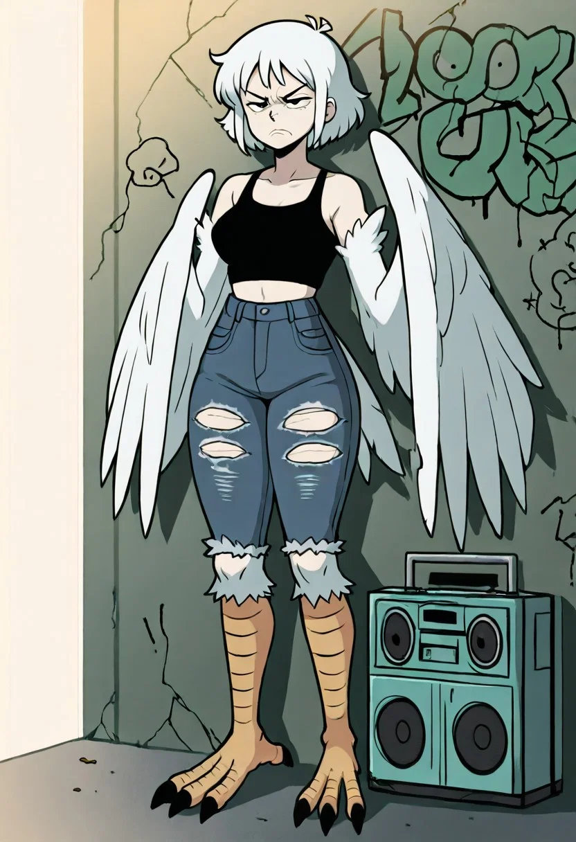 Lila - a harpy who hates humans.