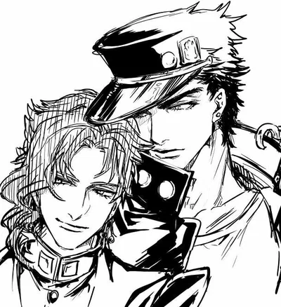 Jotaro and Kakyoin 