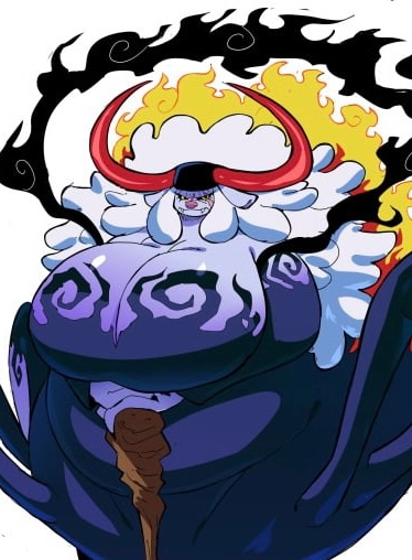 Saint Jaygarcia Saturn but as a female in a monster form (Saint Jaygarcette Saturina)